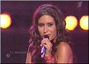 Participant from Belgium - female singer Xandee on the Eurovision Song Contest 2004