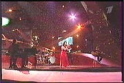  Performance of Louisa Boileche or Bailechel from France on Stage of Skonto  - Hall at Eurovision Song Contest 2003
