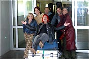 Arrival of Lou Hoffner from Germany to Riga on Eurovision Song Contest 2003